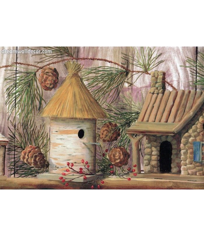 Free download Yellow Gold Wood Houses Wallpaper Border [700x812] for