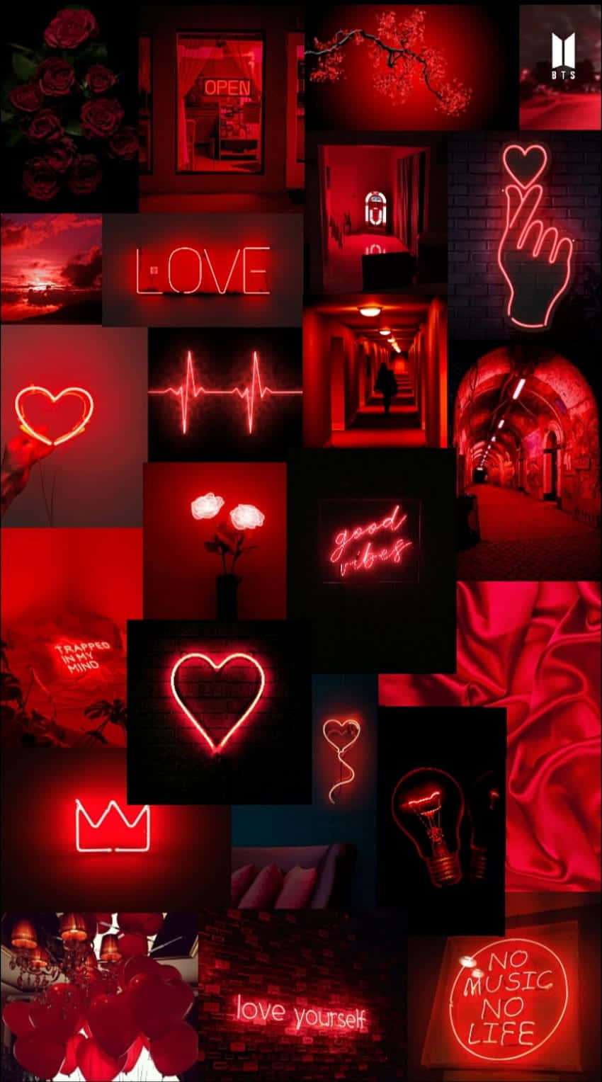 Neon Red Aesthetic Wallpaper