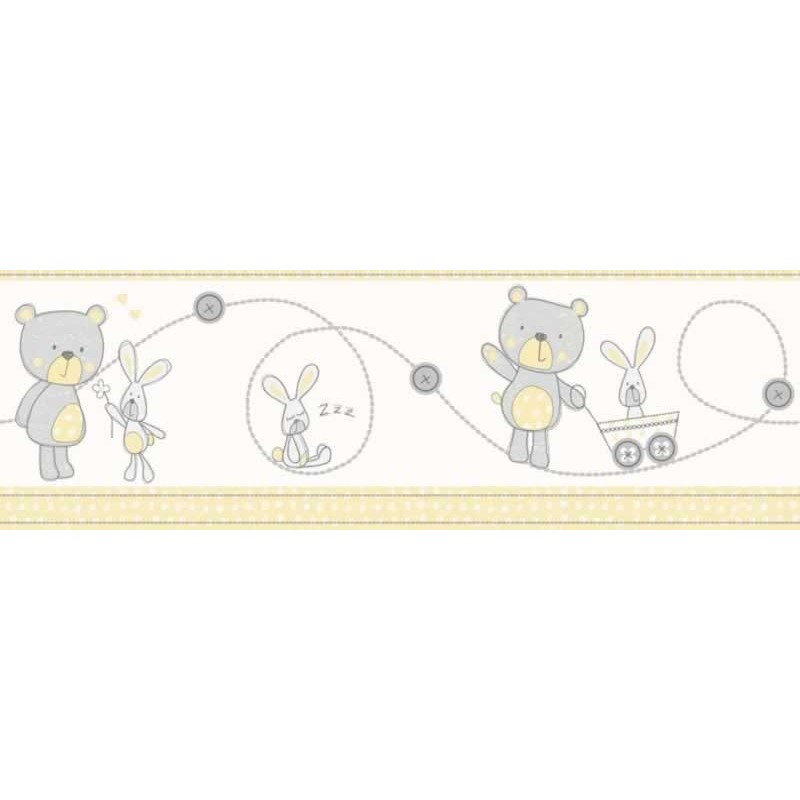 Buy Bear Boo Grey Yellow Border FD DLB50071 Yellow Kids Wallpaper 800x800