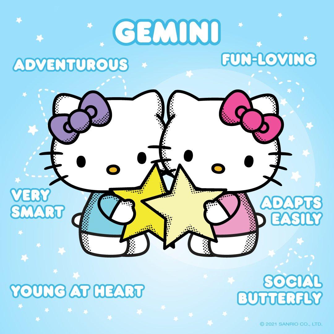 Hello Kitty On X Happy Gemini Season Tag Your Fun Loving