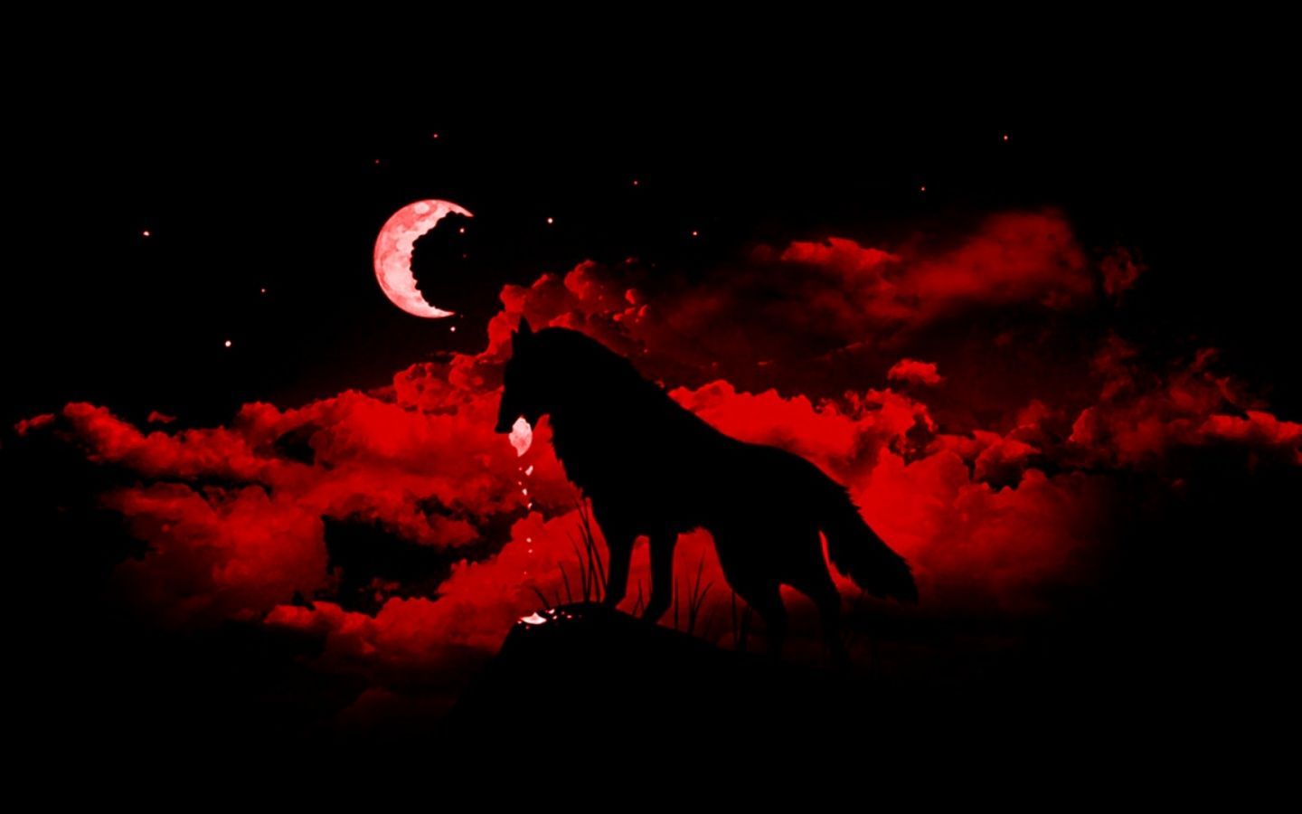 Red Moon Wolf Wallpapers on
