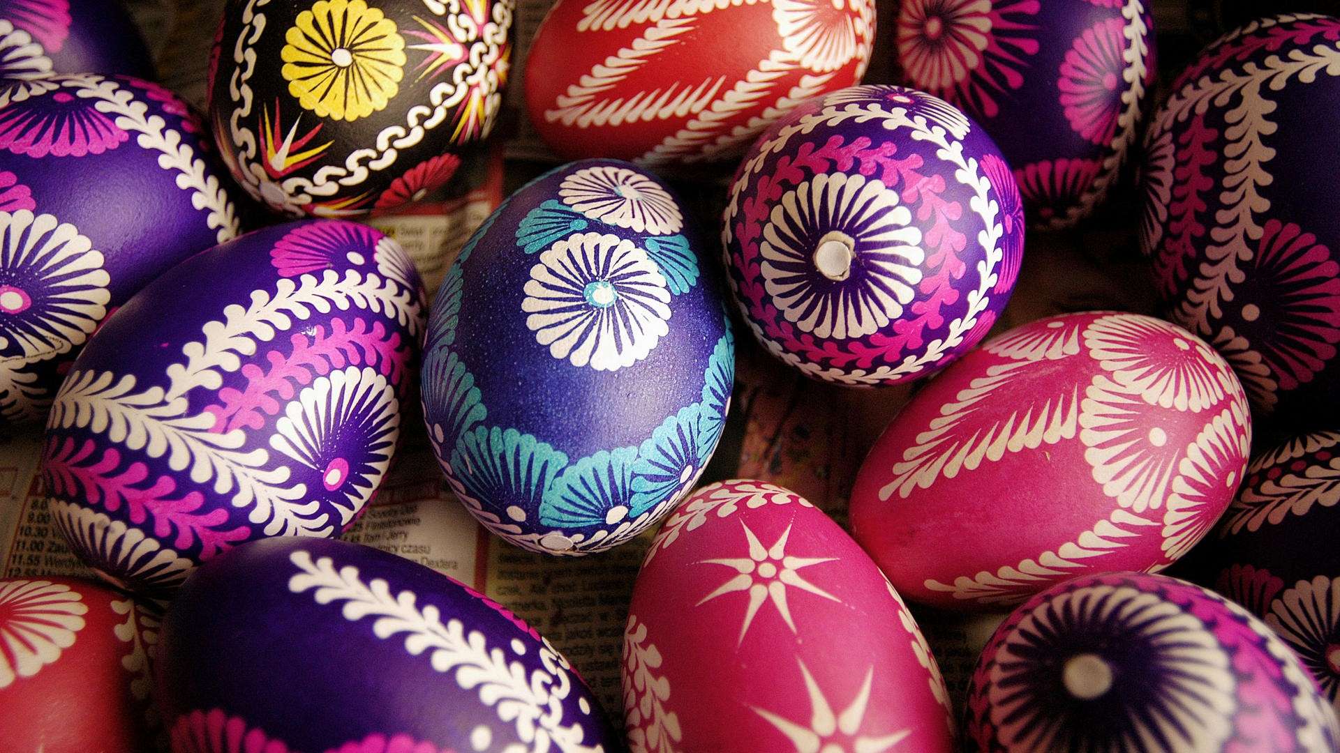 Beautfitully Painted Easter Eggs HD Wallpaper FullHDwpp Full
