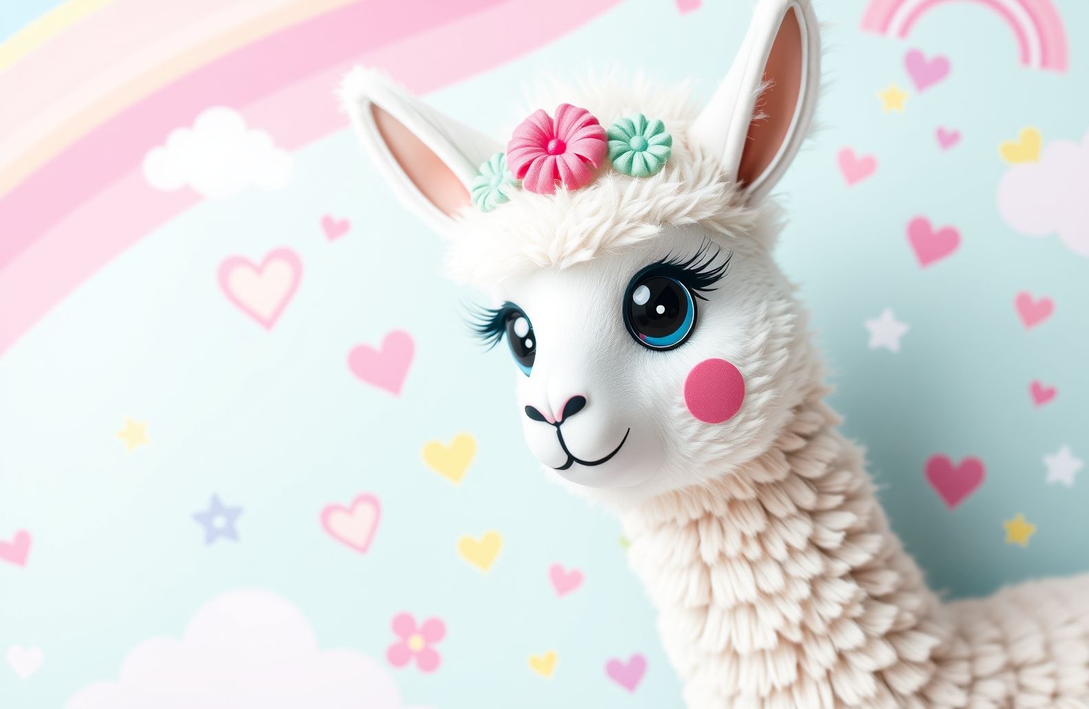 Kawaii Llama Wallpaper
