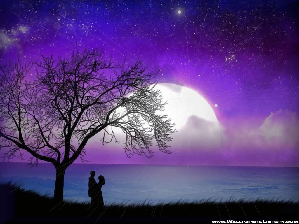 Moon Wallpaper Romantic Moonlight Sky At Night Background Scenery