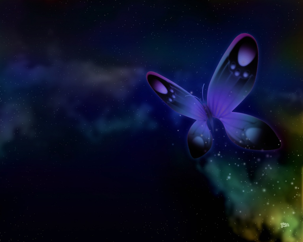 Animated Purple Butterfly Wallpaper Desktop