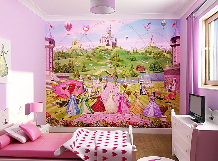 Beauty Disney Princess Wallpaper for Kids Room 7jpg