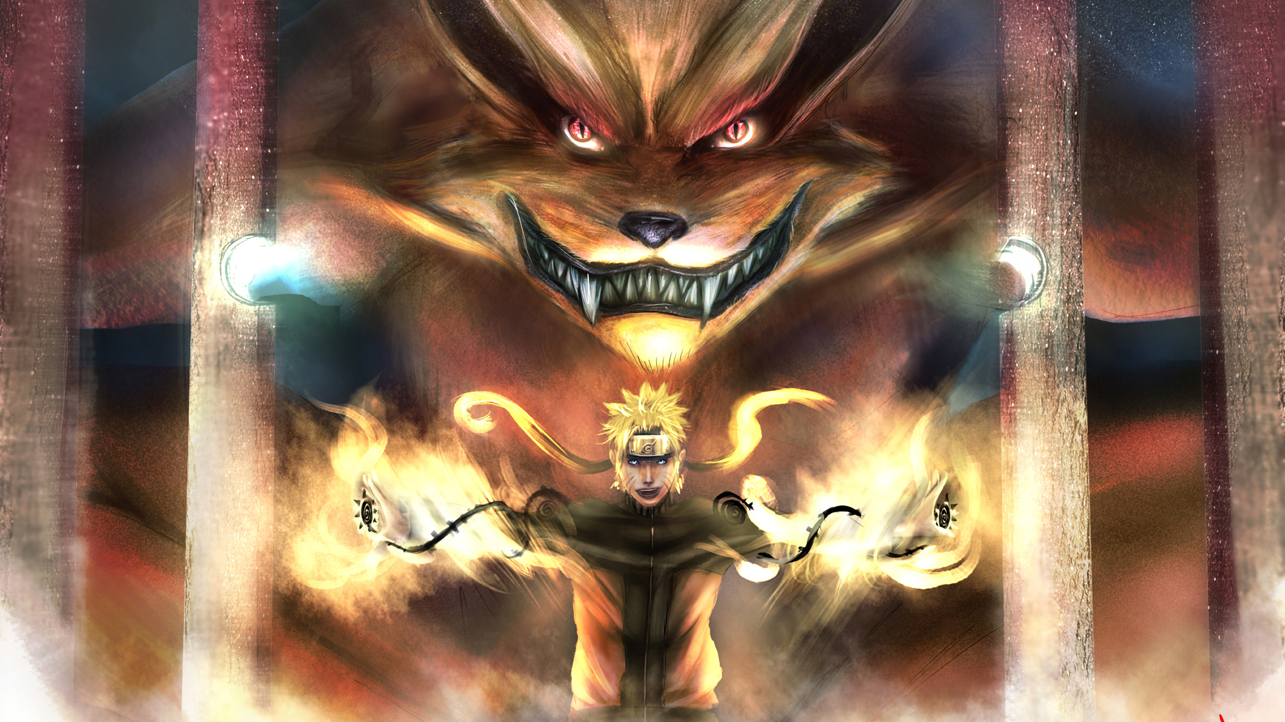 Naruto And Kurama 4k 1440p Resolution HD Wallpaper Image Photos
