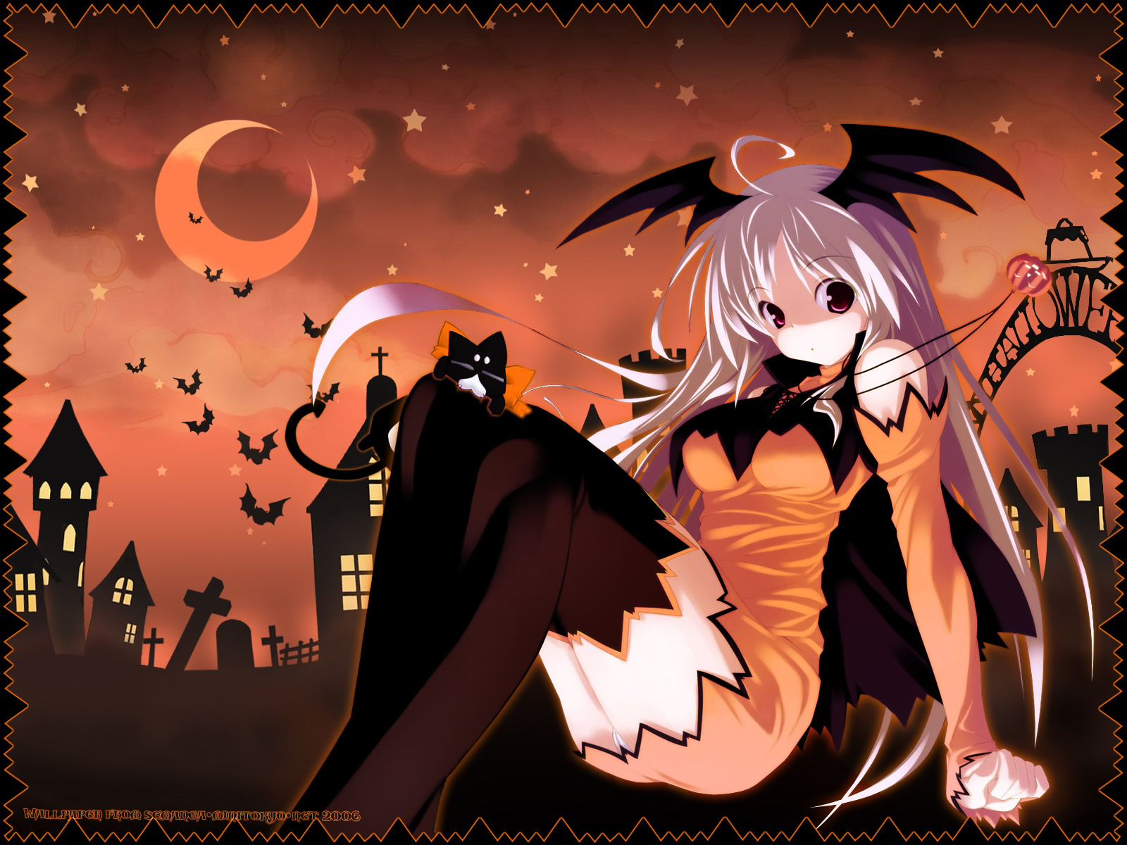 Wallpaper Halloween, Pumpkin, Lighter, Demon Girls, Witch - Wallpaperforu