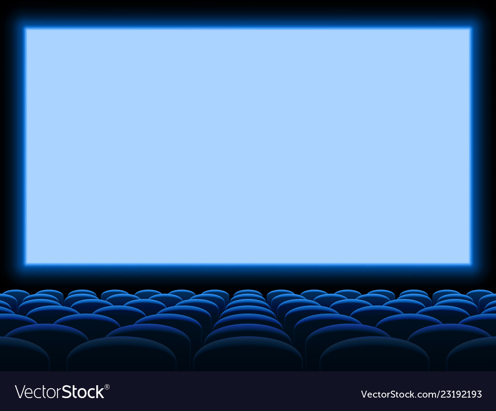 Movie Cinema Screen Background Template With Vector Image