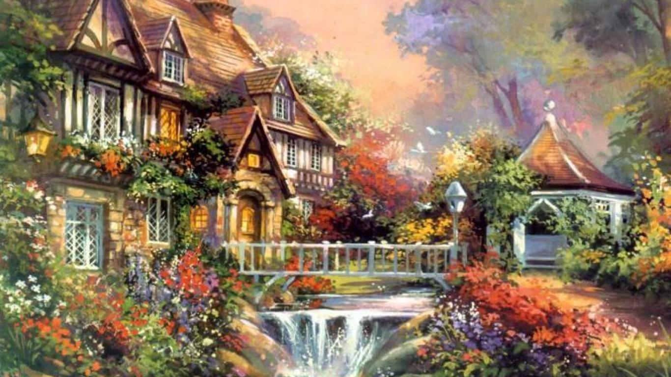 Falls Cottage High Quality And Resolution Wallpaper