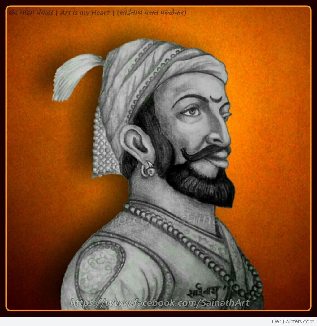 Shivaji Maharaj Painting Wallpaper