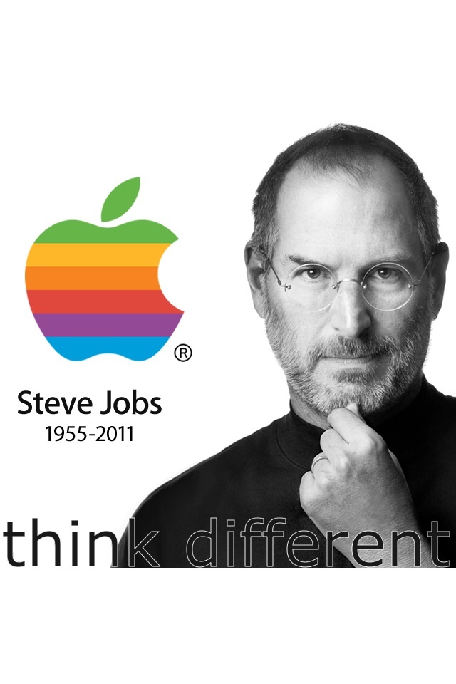 Steve Jobs And Apple Logo Sn01 iPhone Wallpaper Background