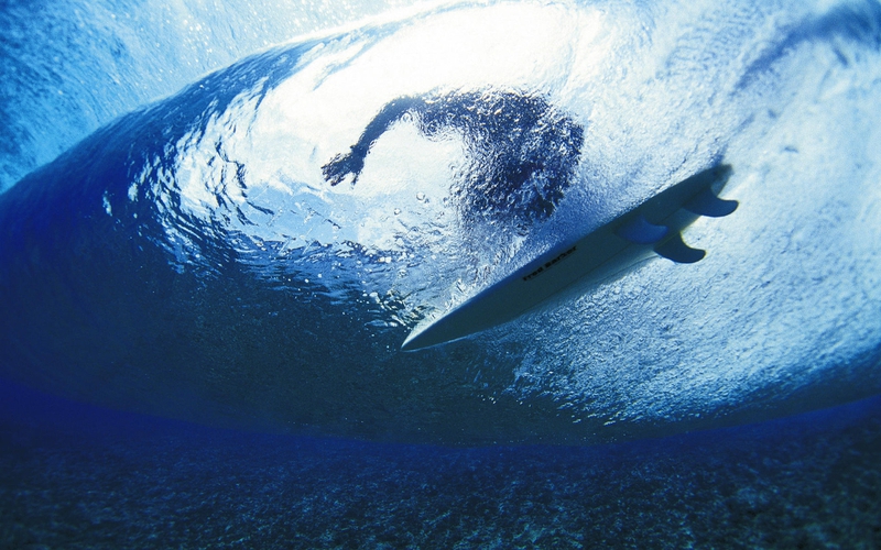 Blue Cool Surfing Sports Water HD Desktop Wallpaper
