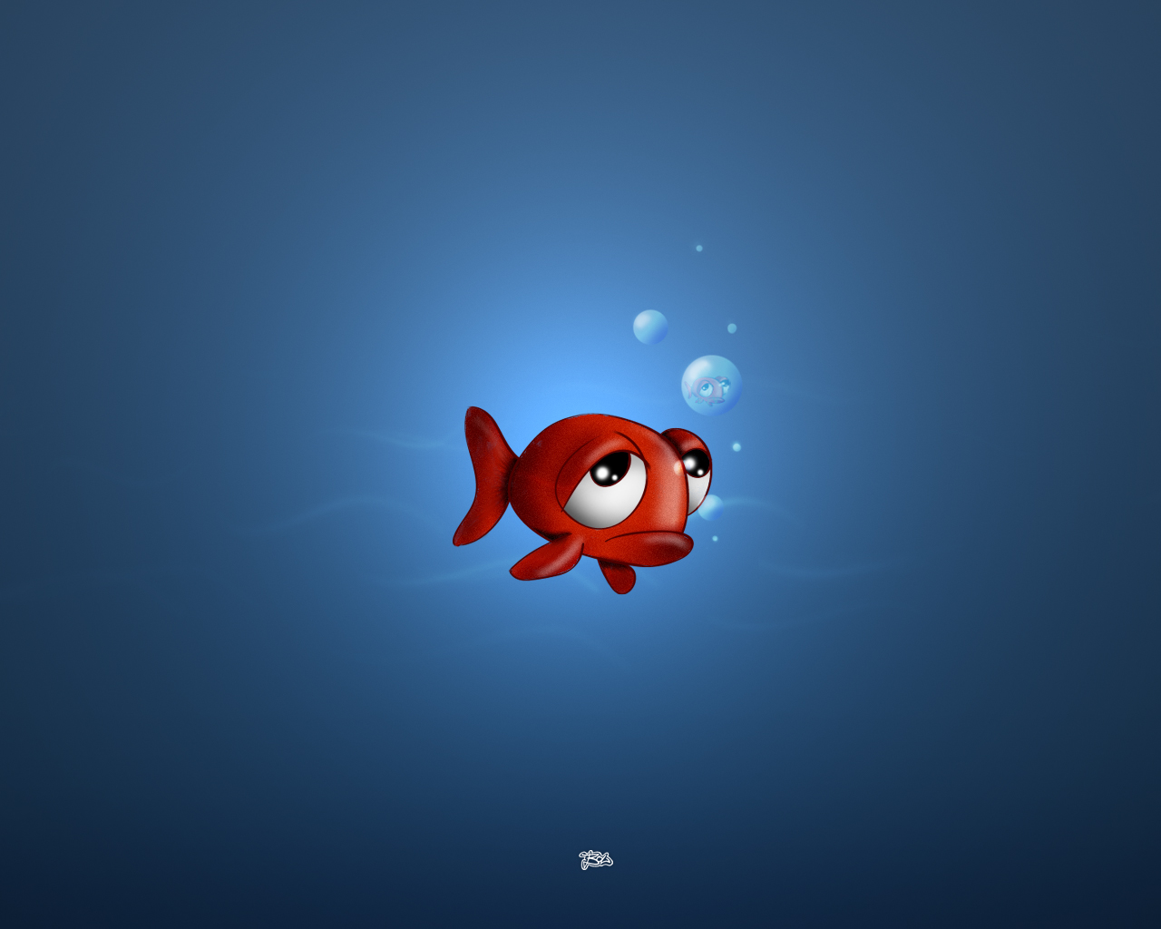 Sad Fish Desktop Pc And Mac Wallpaper