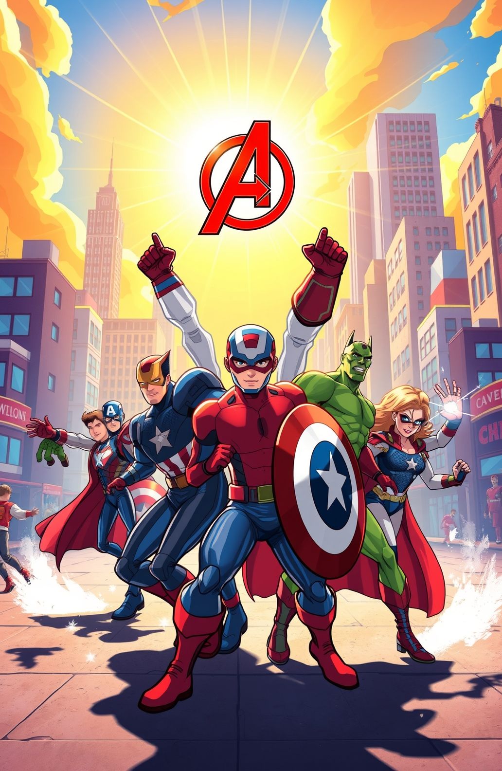 Avengers Cartoon Wallpaper