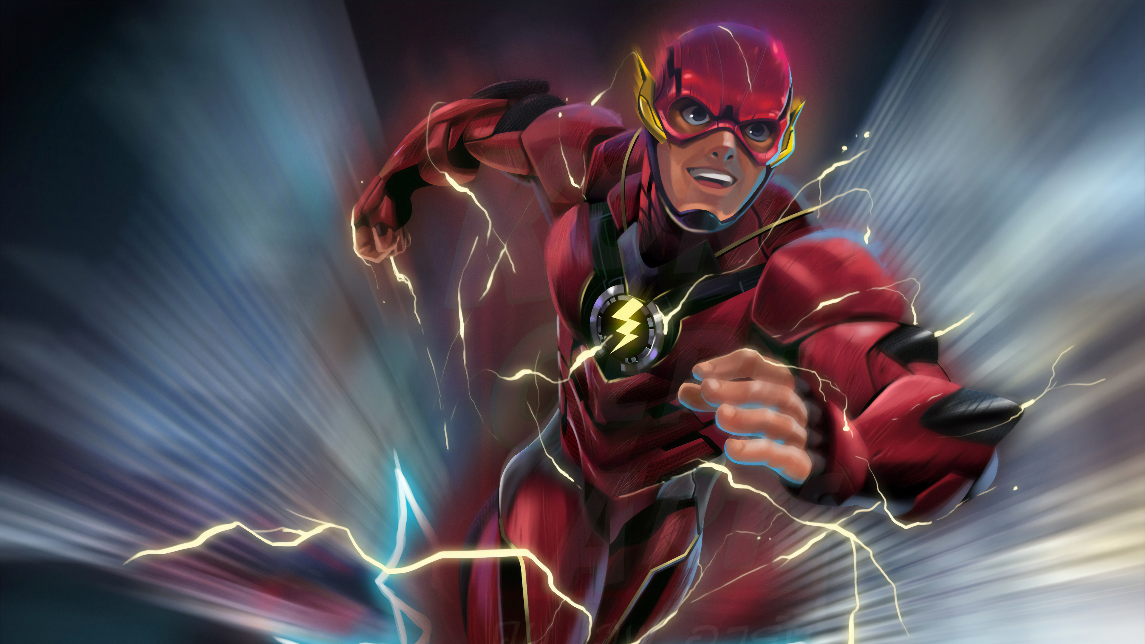 Flash New Artwork 4k Wallpaper HD Superheroes Image Photos
