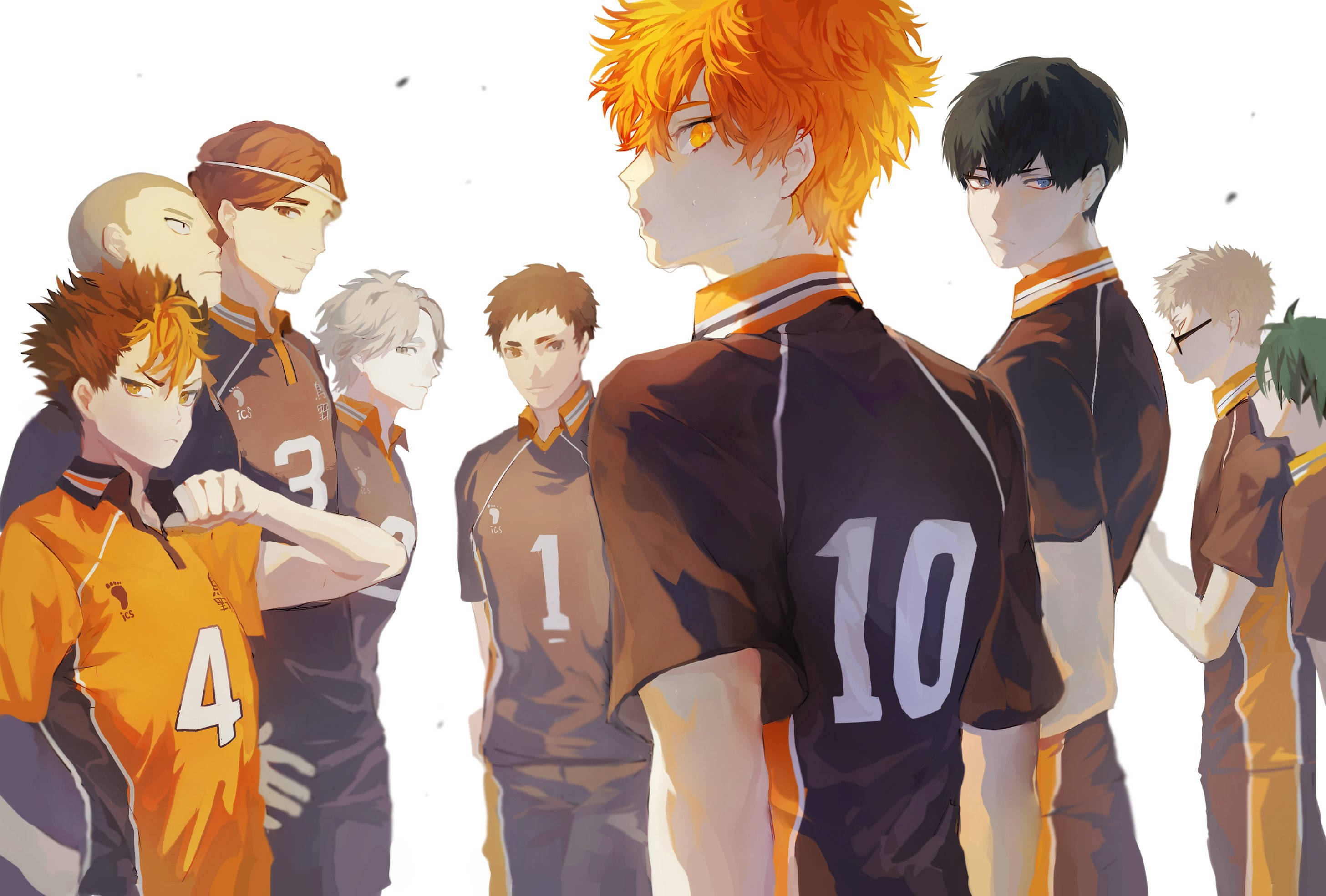 Karasuno Haikyuu Team Silhouettes Wallpaper