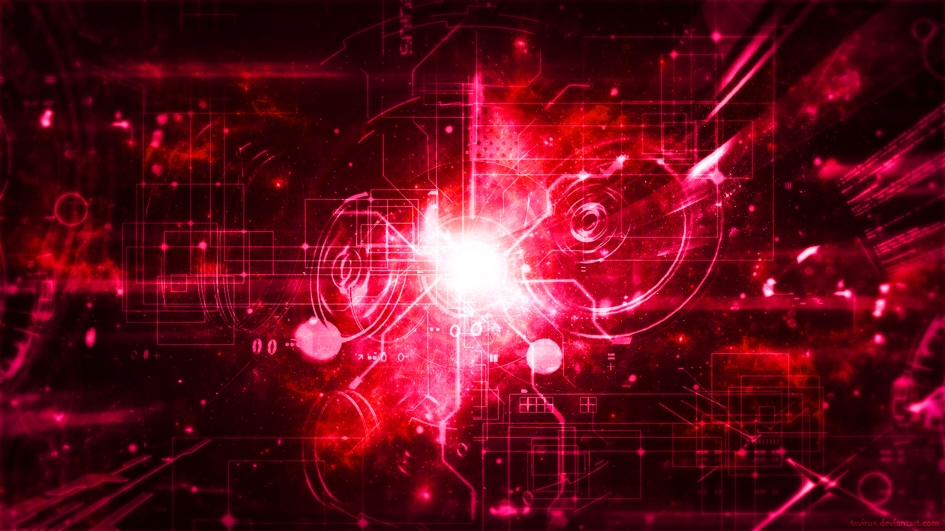 Techno Galaxy Red Lover By Txvirus Customization Wallpaper Fantasy