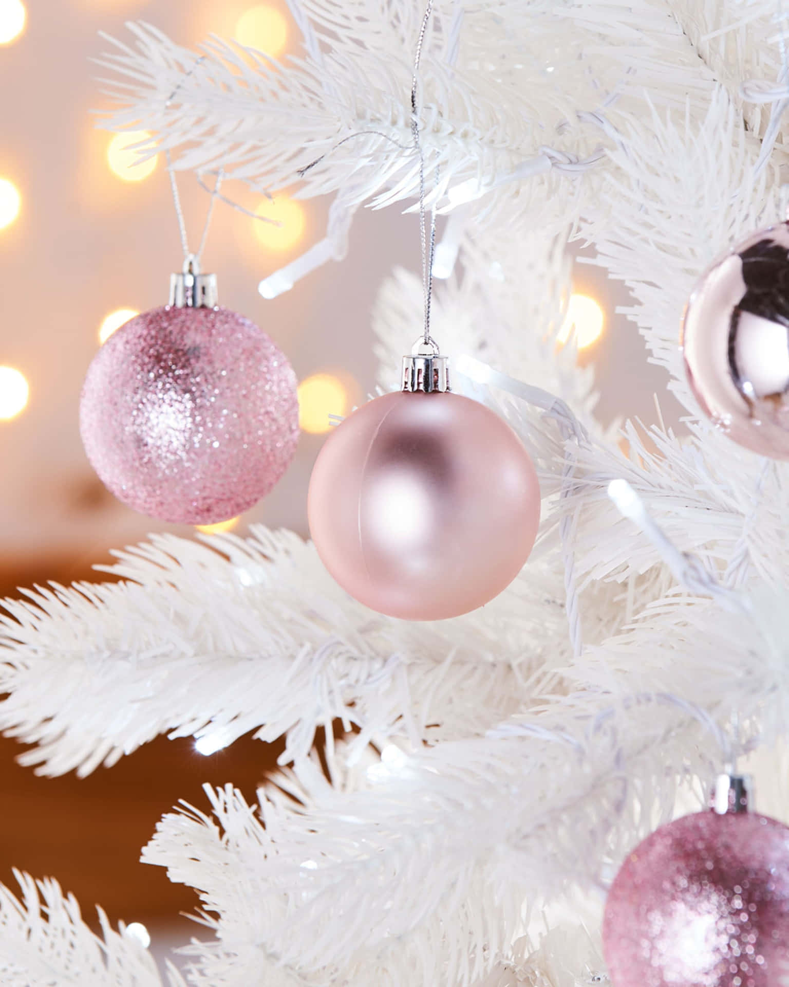 Rose Gold Christmas Wallpaper