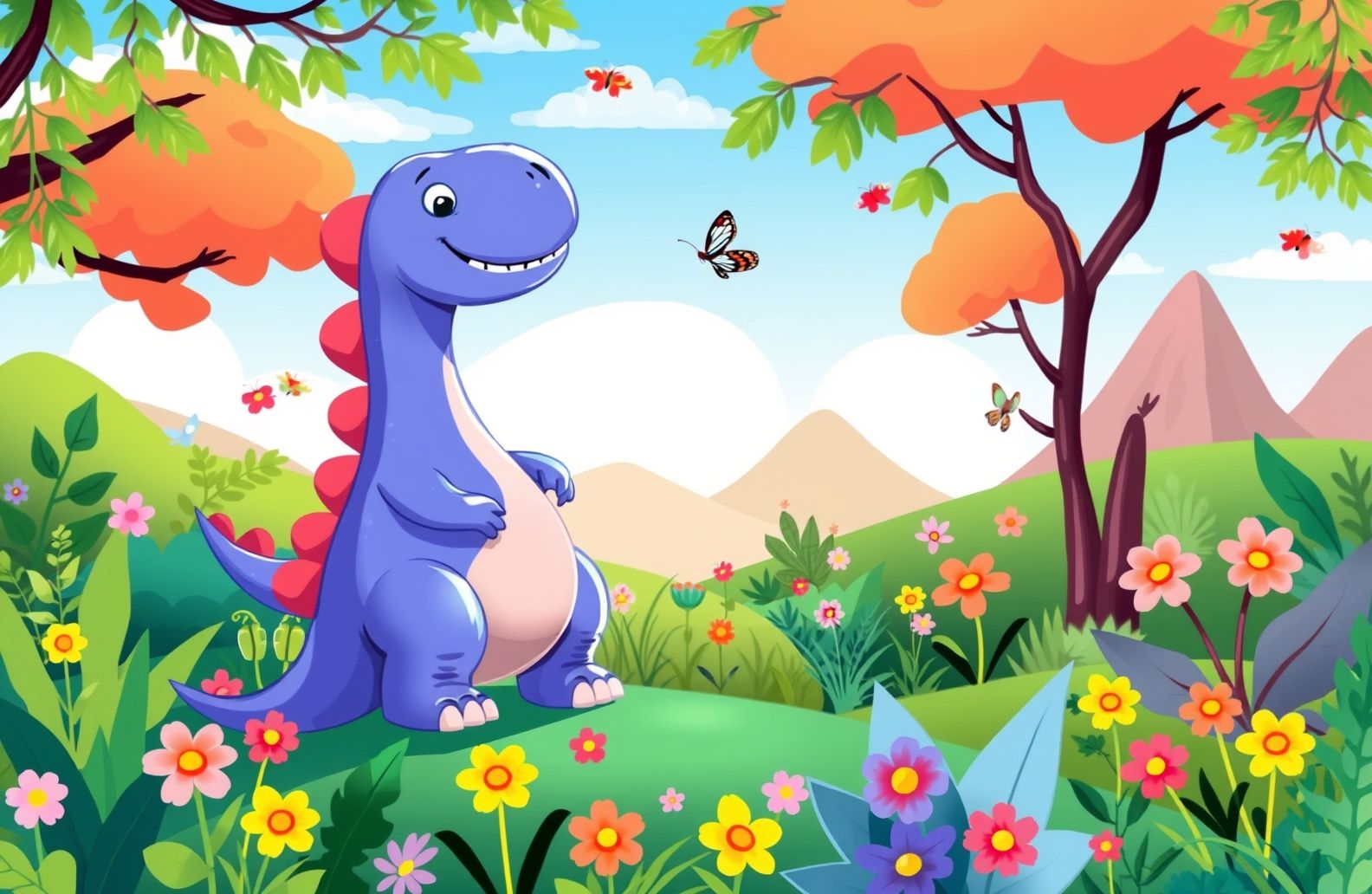 Cute Dinosaur Background