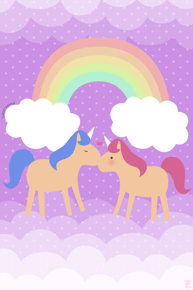 Unicorns In Love iPhone Wallpaper By Chocohana
