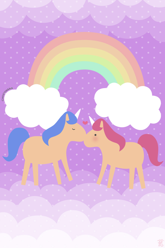 Unicorns In Love Iphone Wallpaper By Chocohana