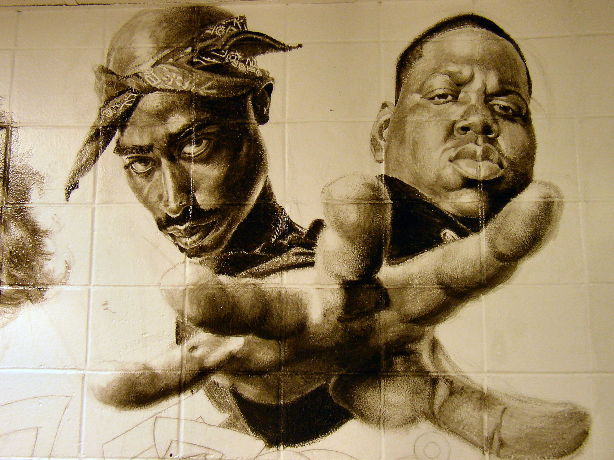school mural 2Pac and Biggie by deadhead16mb on
