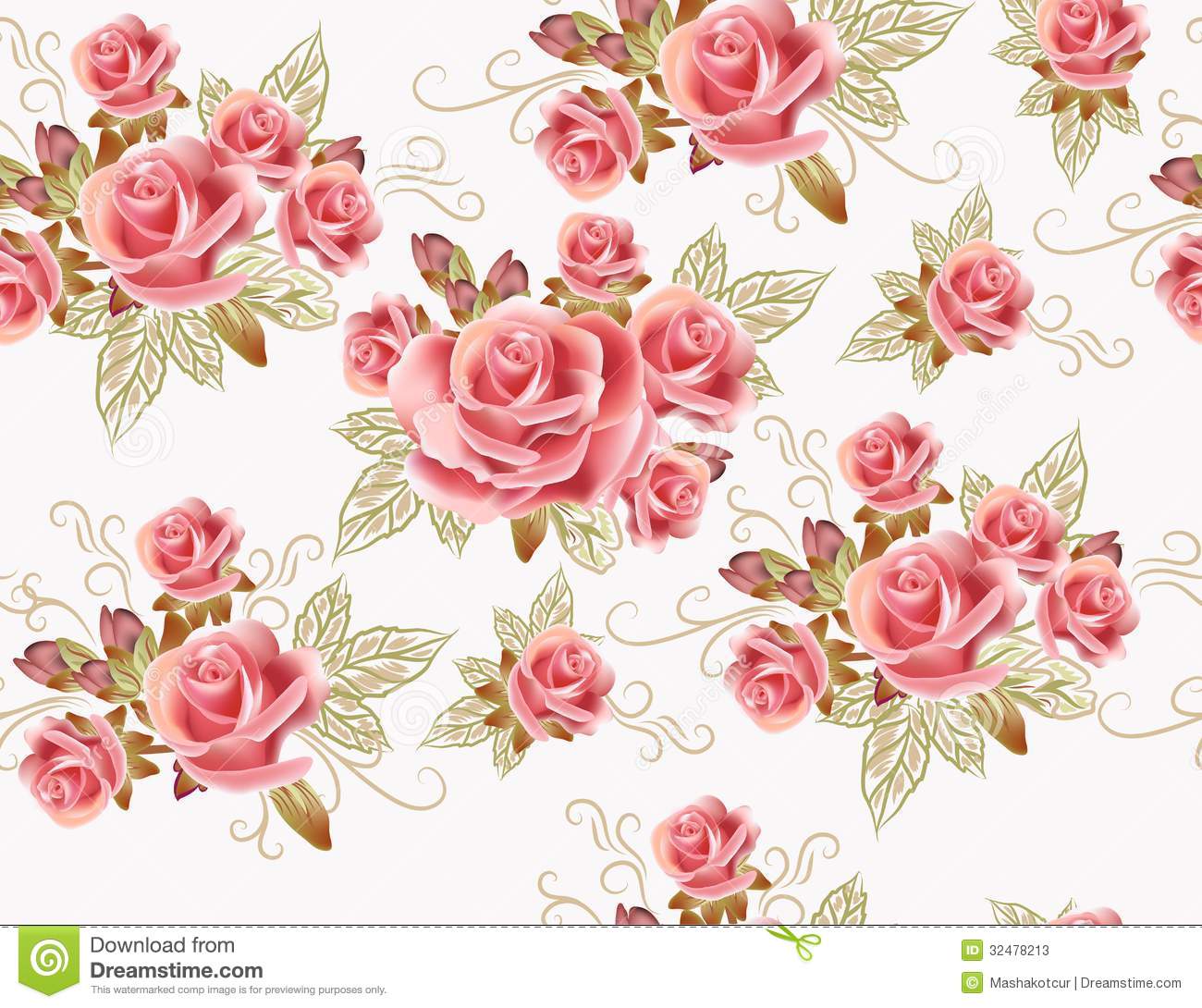 Rose Pattern Wallpaper   Wallpaper HD Wide