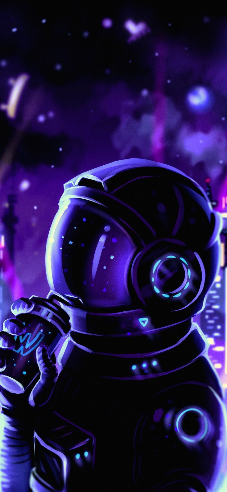 Galaxy Astronaut in 2021 Dark purple wallpaper Blue galaxy