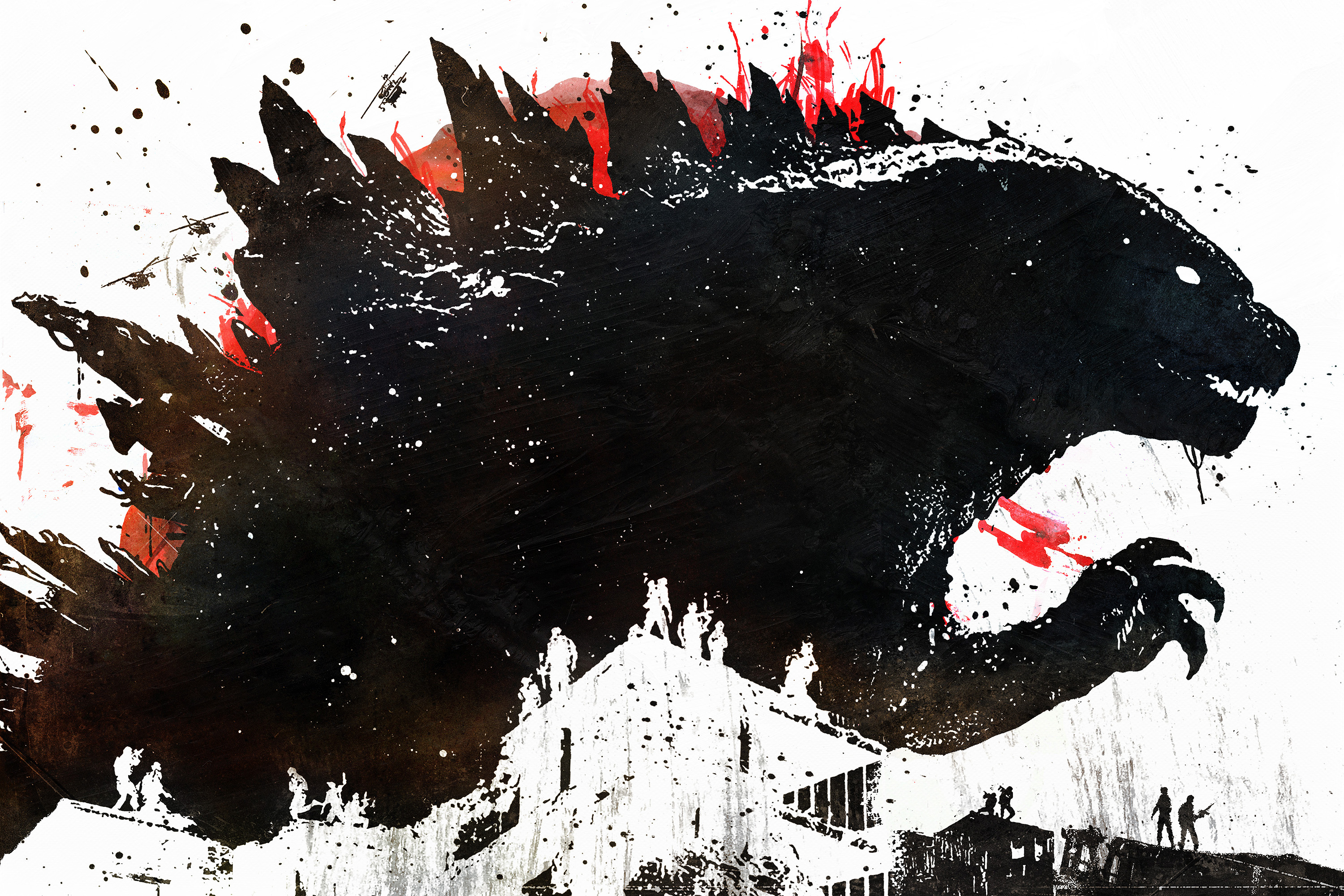 Download Godzilla Earth Unleashed in a Furious Roar Wallpaper