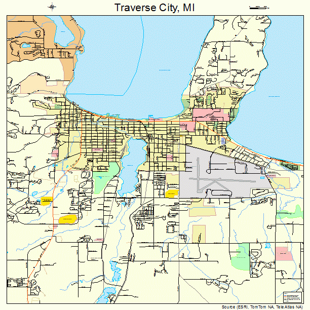 Traverse City Michigan Street Map