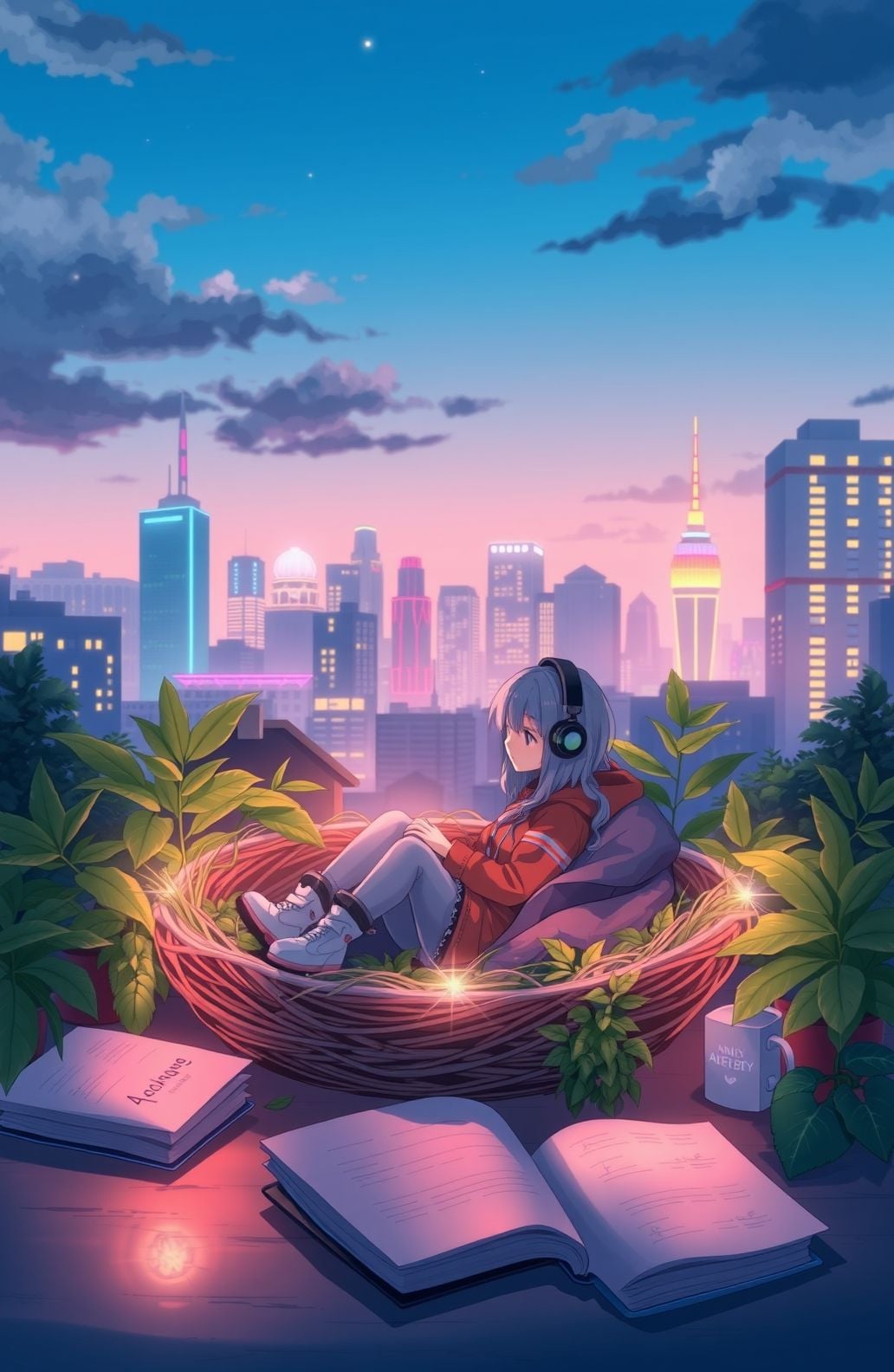 Lofi Anime Aesthetic iPad Wallpaper