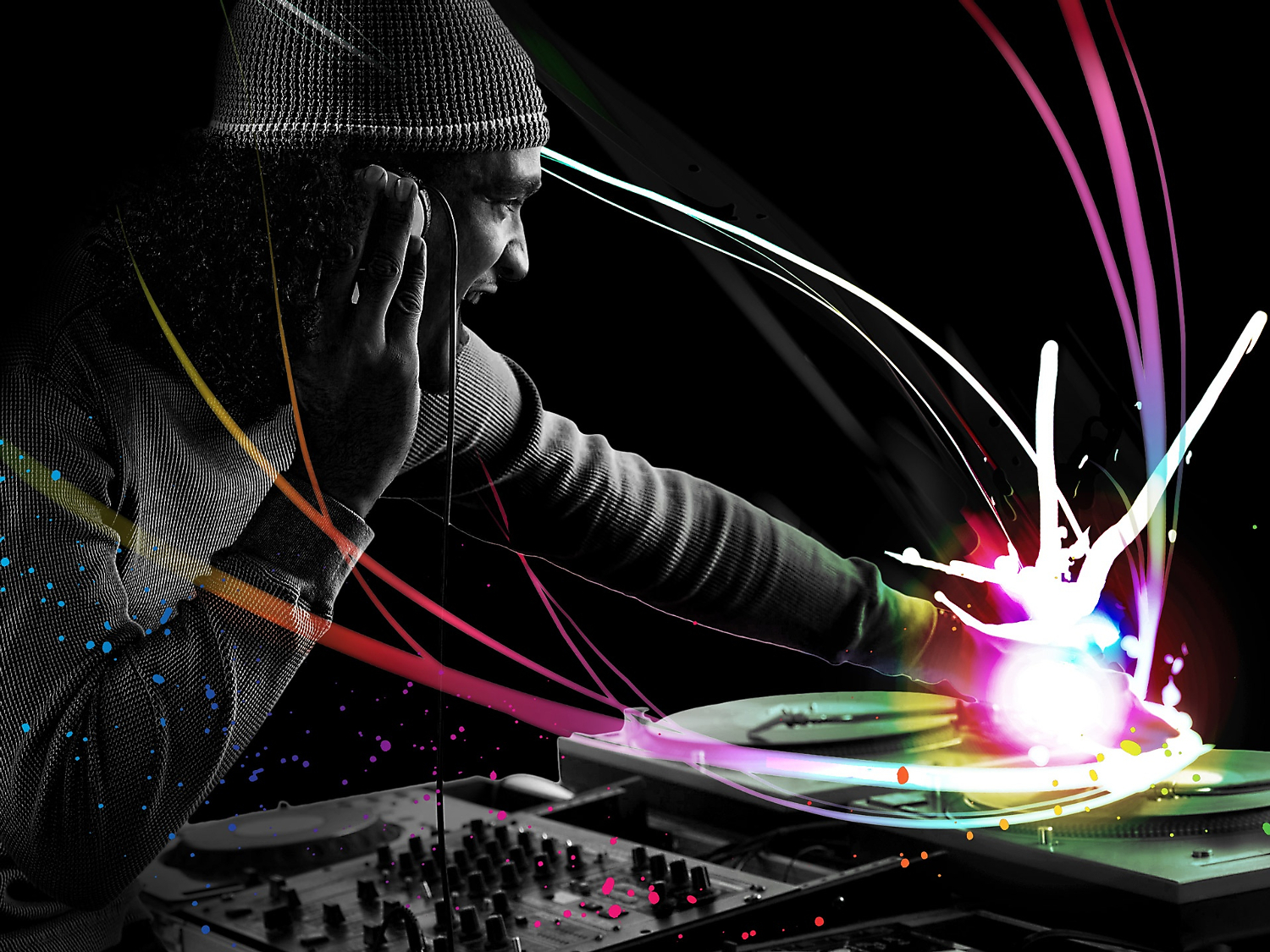 Cool Dj Colorful Background Rohit 5d On Rediff S