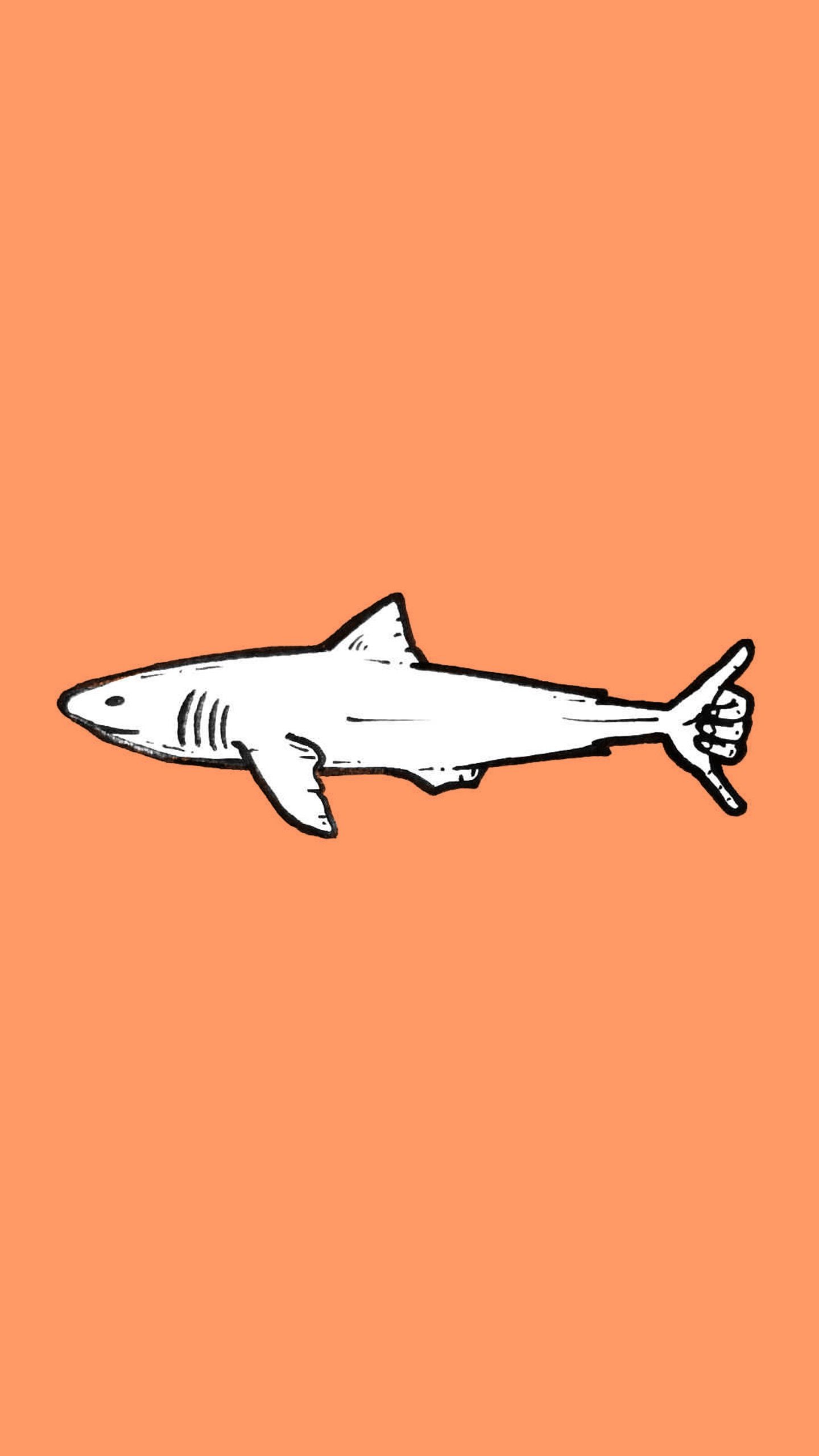 Orange Ocean Shark Art Aesthetics Aesthetic Edgy Color
