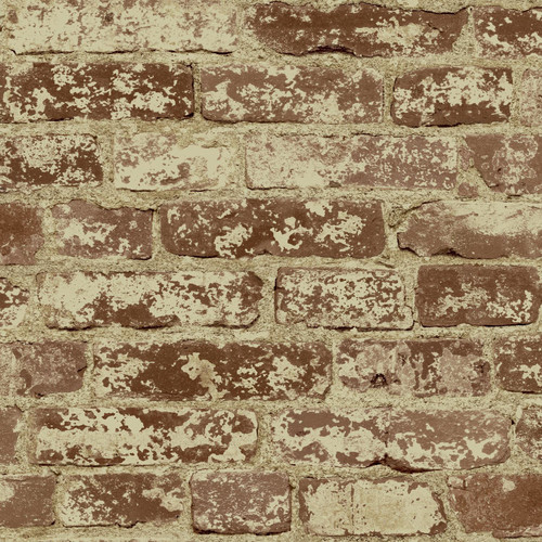 Wallcoverings Natural Elements Stuccoed X Brick Wallpaper