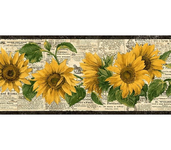 Sunflower Wallpaper Border The Ink May Stain My Skin