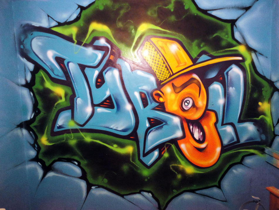 Tyrel Bboy Graffiti Art Bedroom Mural Cardiff Murals