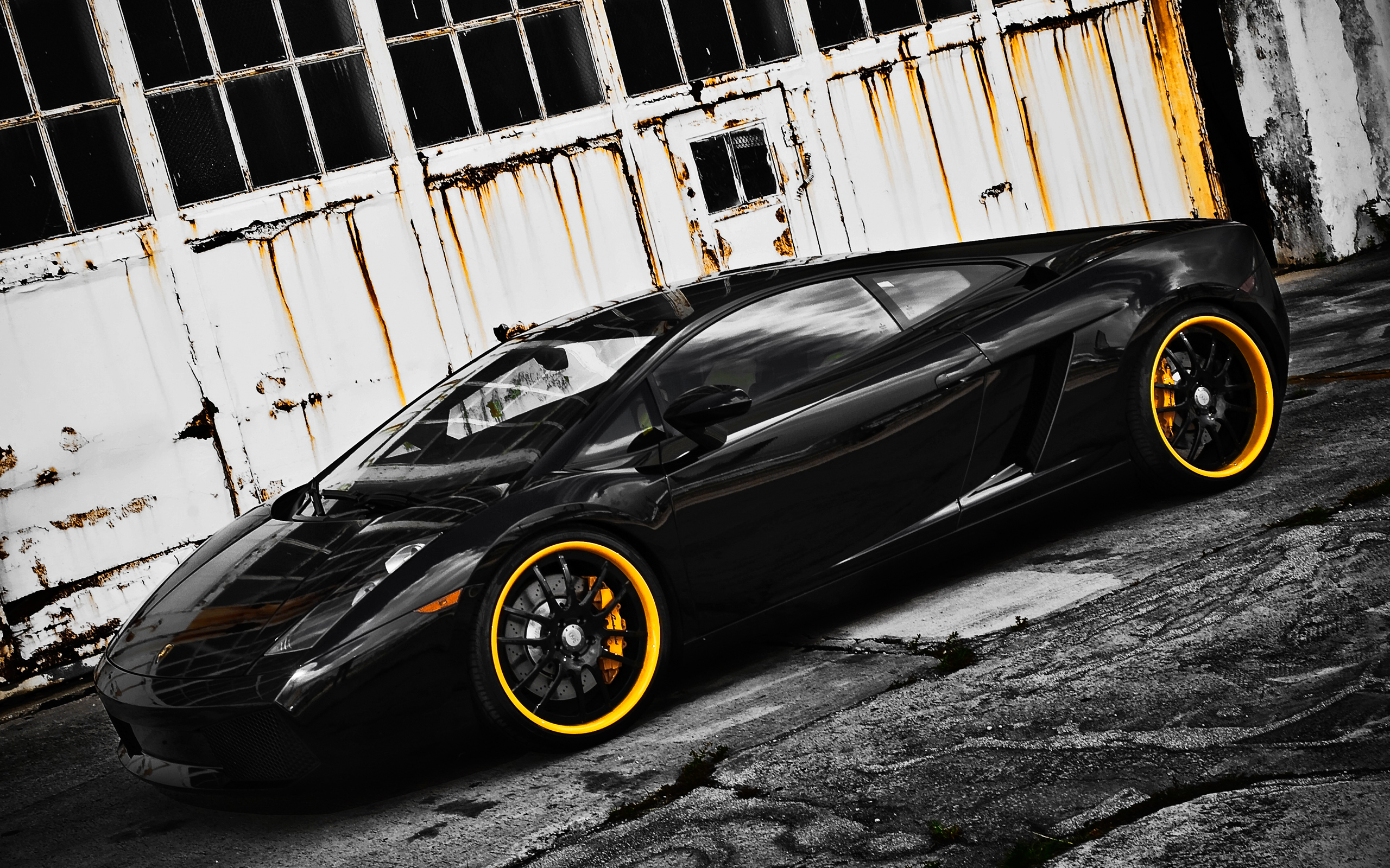 Black Lamborghini Gallardo Wallpaper HD Area