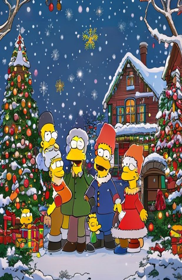 Simpsons Christmas Wallpaper