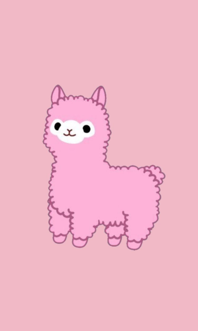 Cute Llama Wallpaper iPhone Phone Pink