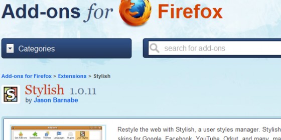 Just Go To Stylish Install Here And Click Add Firefox Button