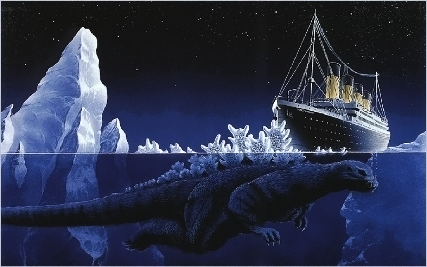 Ships Godzilla Wallpaper Underwater