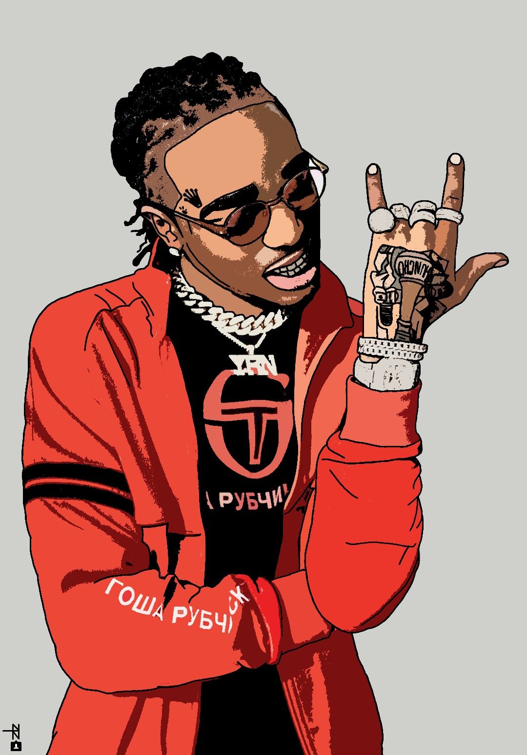 Quavo Huncho Migos Drawings In Rapper Art Dope