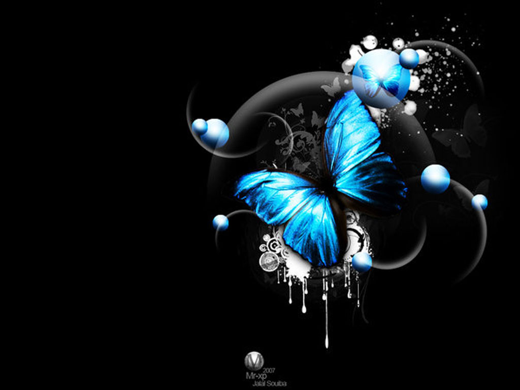 3d Butterflies Desktop Background
