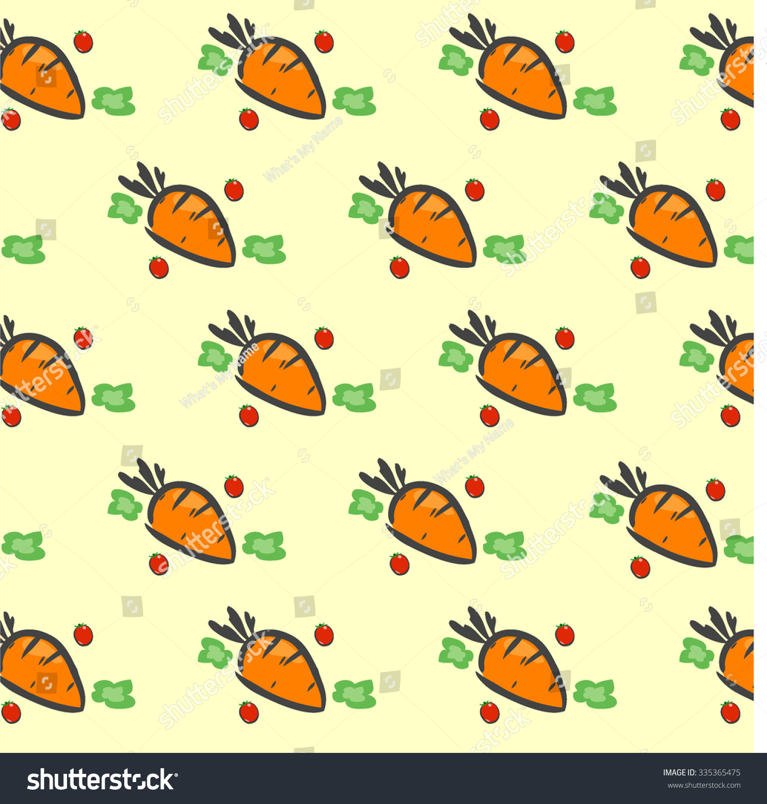 Carrot Pattern Background Wallpaper Stock