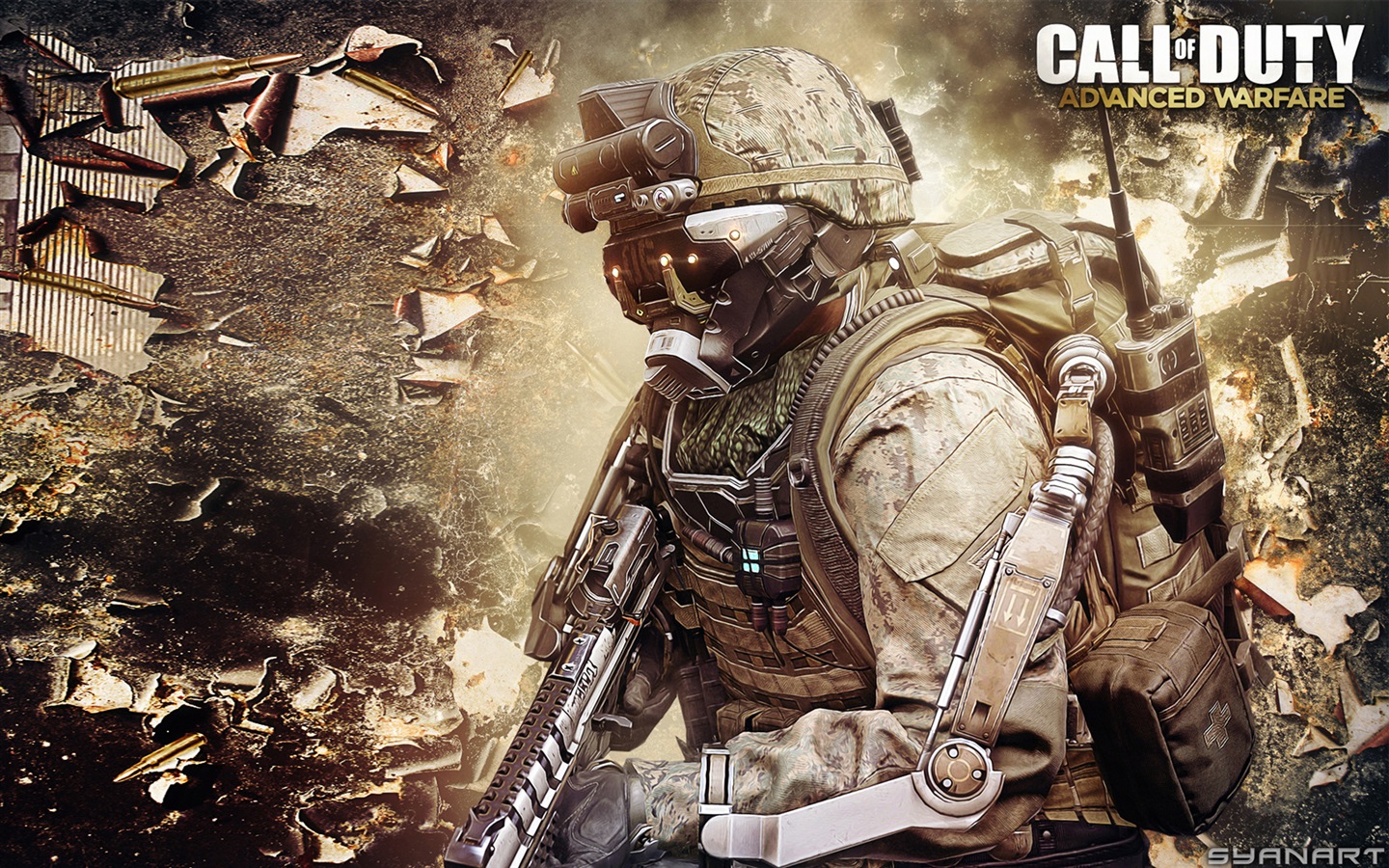  of Duty Advanced Warfare soldier and equipment Wallpaper   1440x900