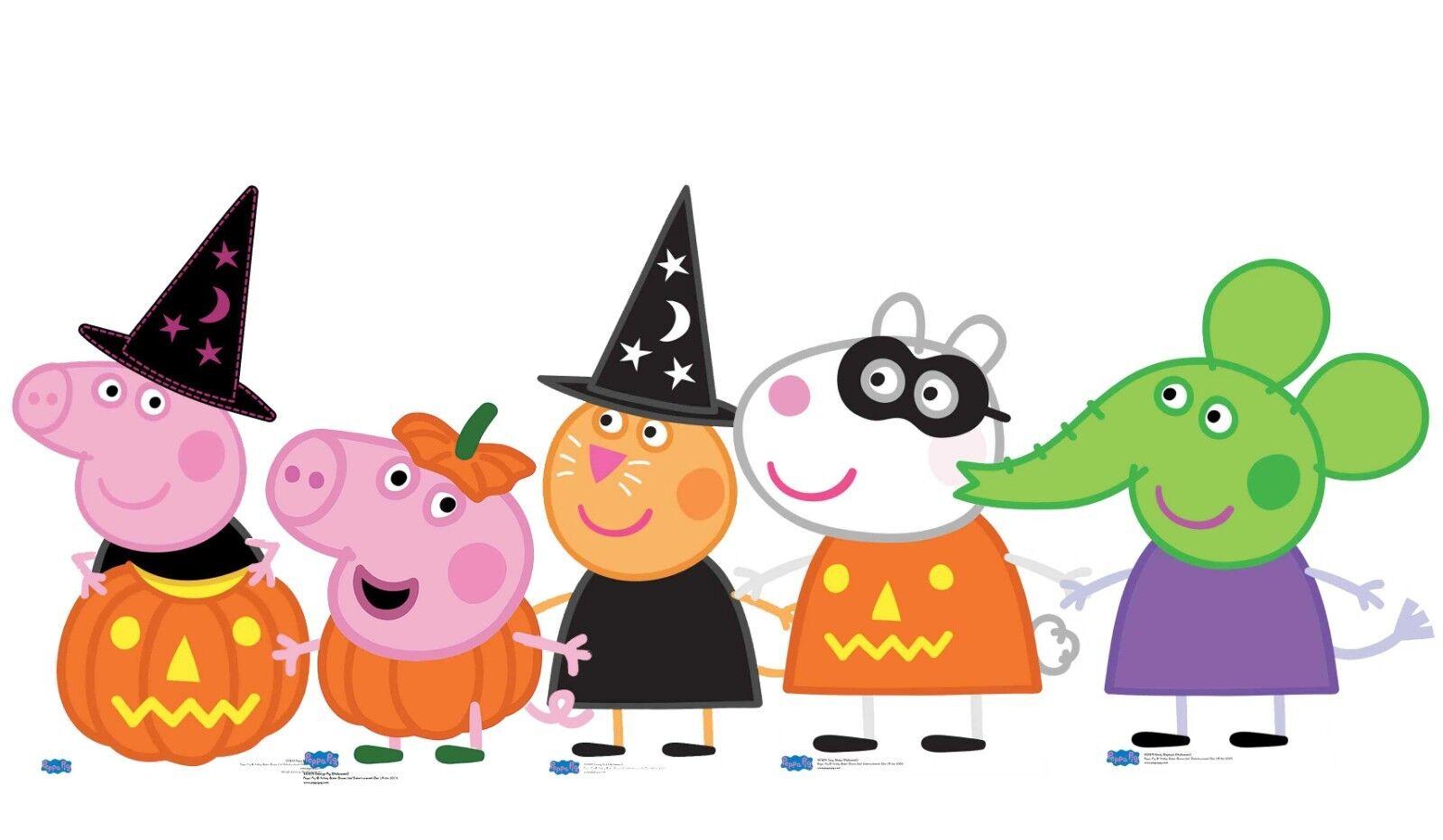 Peppa Pig And Friends Halloween Theme Cardboard Cutouts Set Of