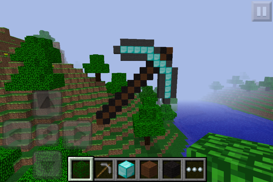 Minecraft Pe Giant Diamond Pickaxe By Soulmasterpisces