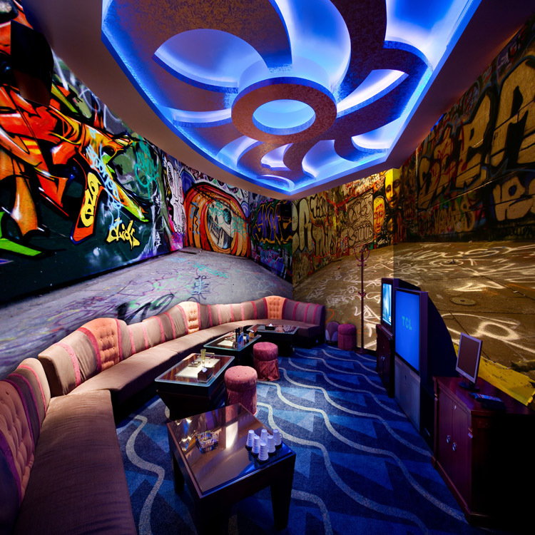 Graffiti Murals Ktv Bar Game Room Cafe Background Wallpaper Custom