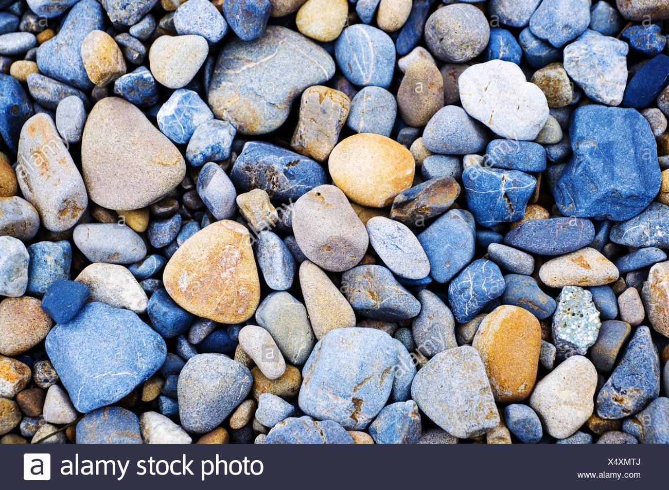 Multi Colored Pebbles Rocks Background Stock Photo